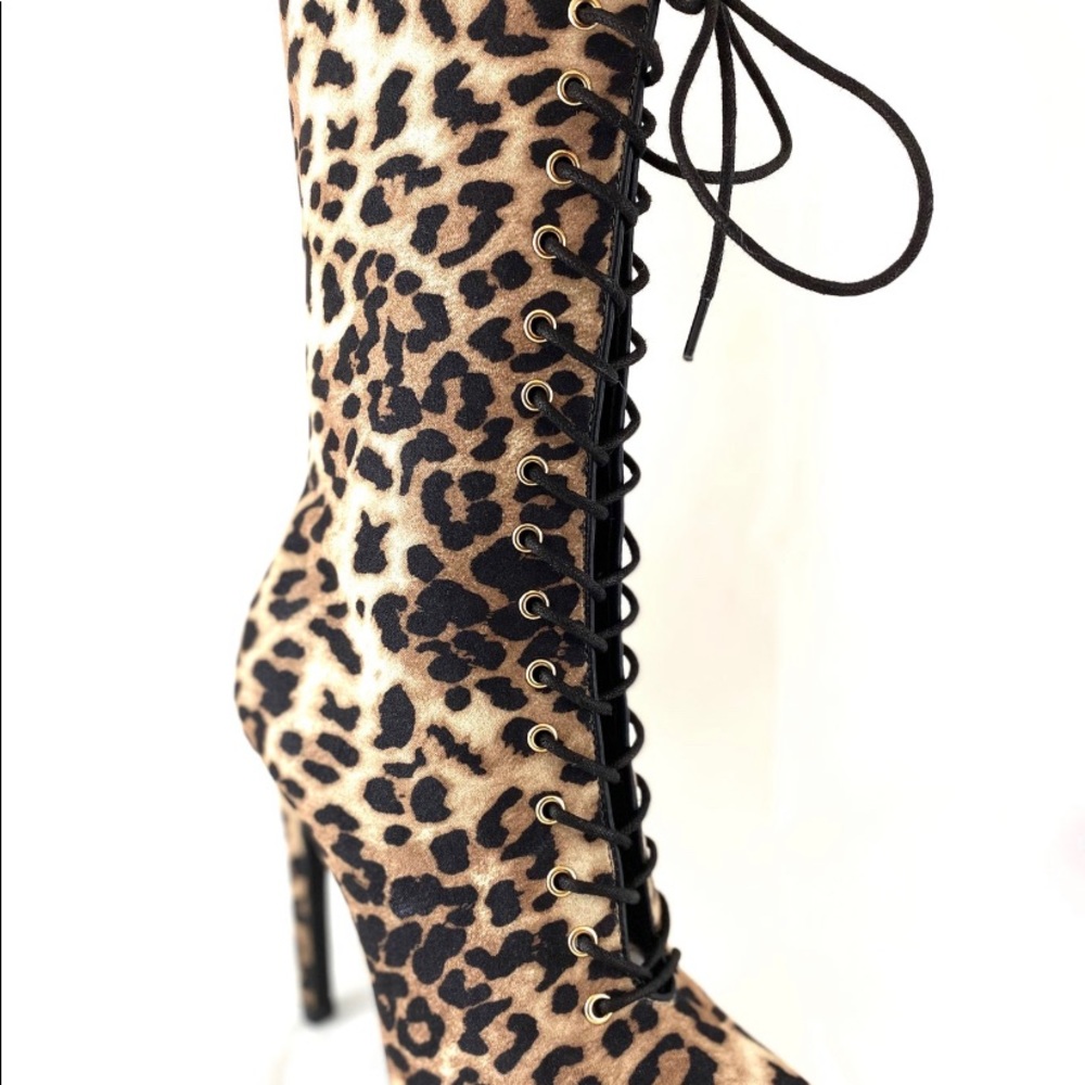 Liliana Leopard Heel Boots